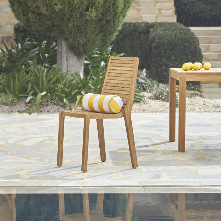 Teo - Set of 2 solid teak outdoor chair