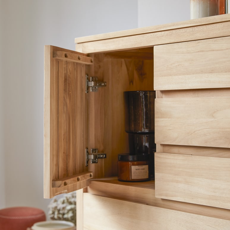 Paulo - Credenza in teak massello 80 cm