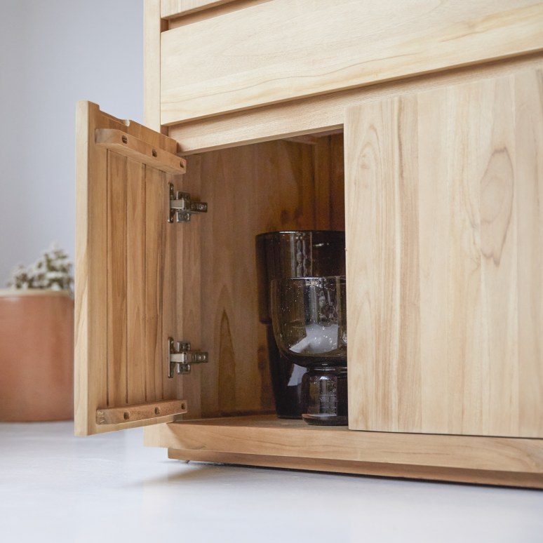 Paulo - Massief teakhouten dressoir 80 cm