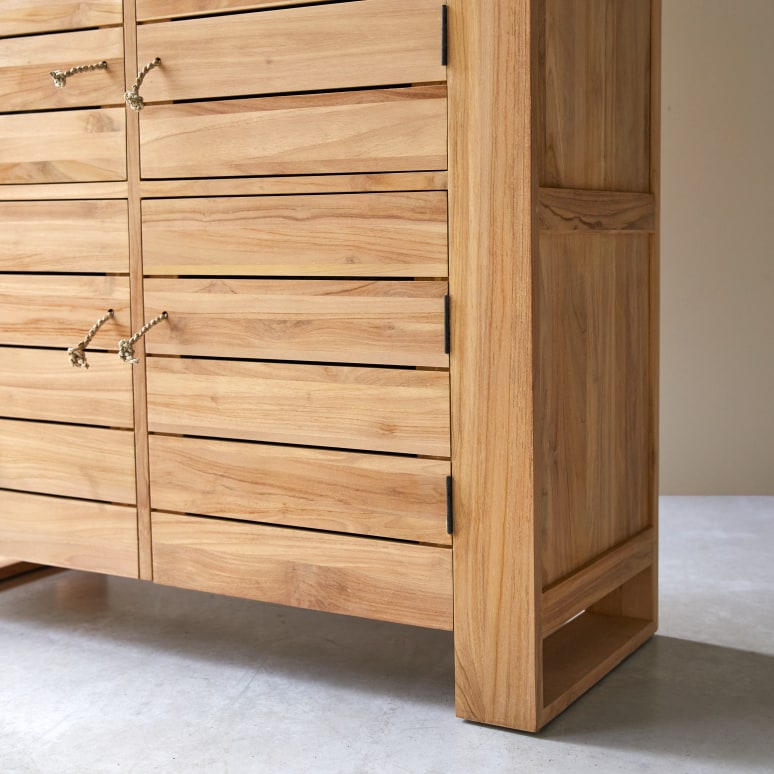 Minimalys - Solid teak wardrobe