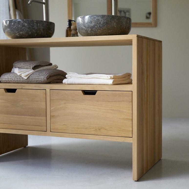 Kwarto - Solid teak vanity unit 110 cm