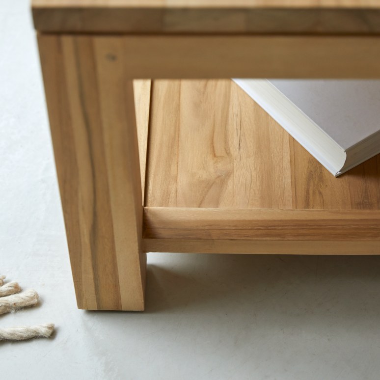 Eve - Rectangular coffee table in solid teak