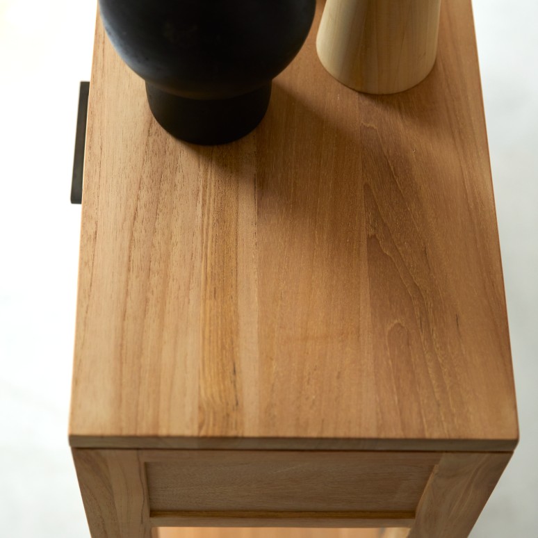 Maë - Haltafel van massief teak D. 30 cm