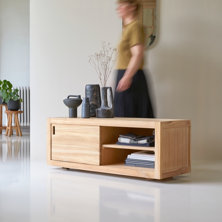 Adam - Teak tv-meubel 120 cm