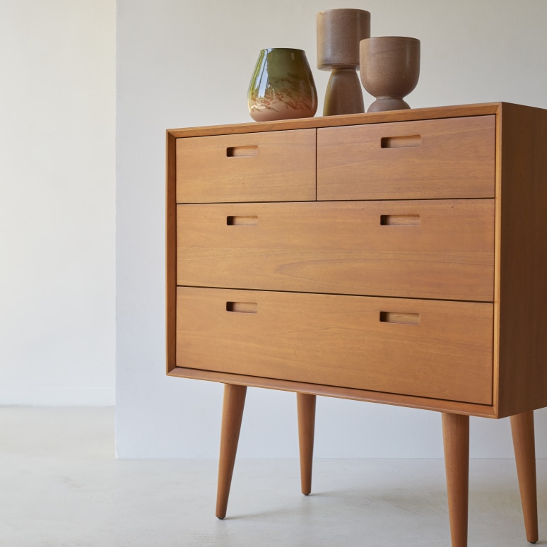 Magda 50's - Massief mahoniehouten kindercommode