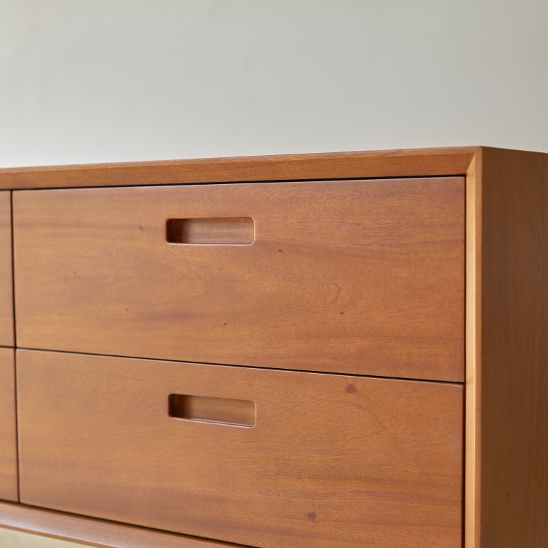 Magda 50's - Commode basse en acajou massif