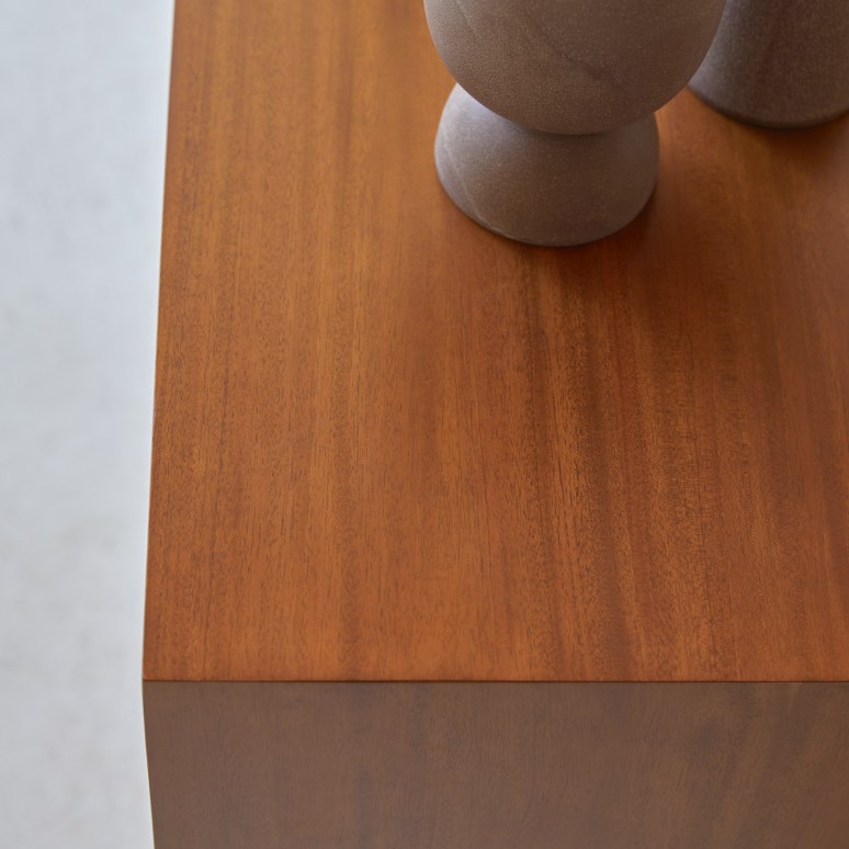 Magda 50's - Low chest of drawers in solid mahogany