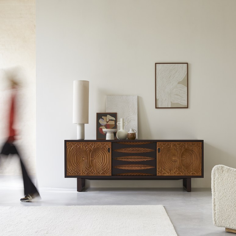 Frida - Solid mahogany Sideboard 205 cm