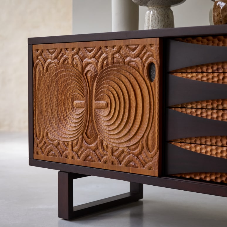 Frida - Massief mahoniehouten dressoir 205 cm