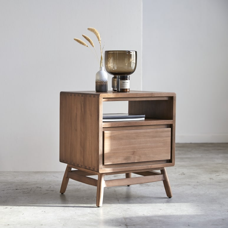 Twist - Solid teak bedside table