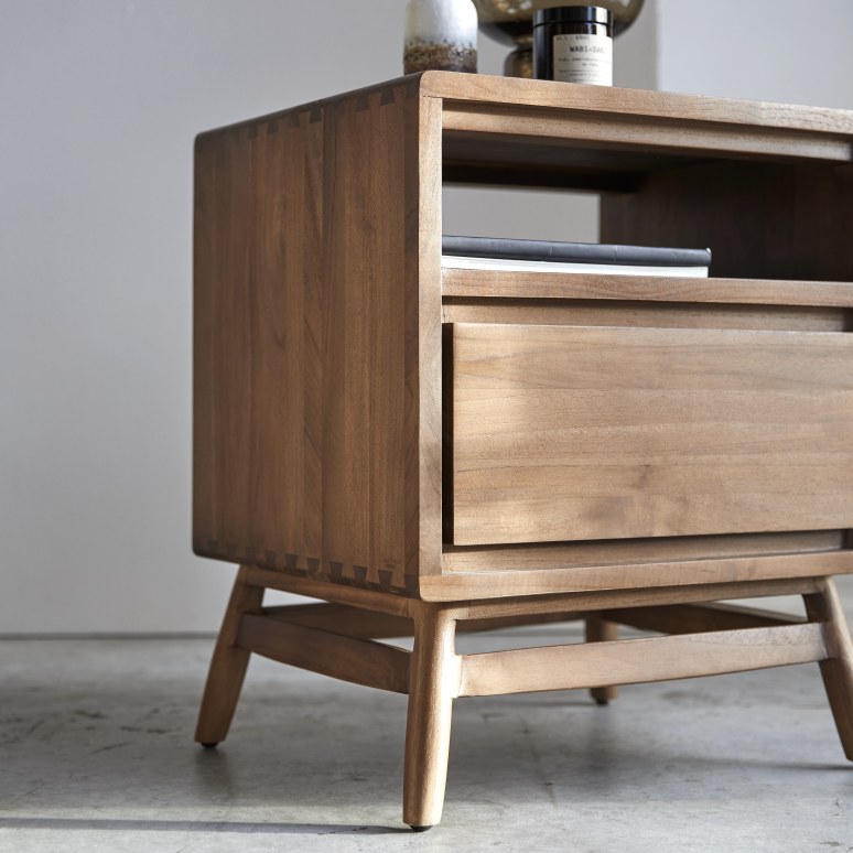 Twist - Solid teak bedside table