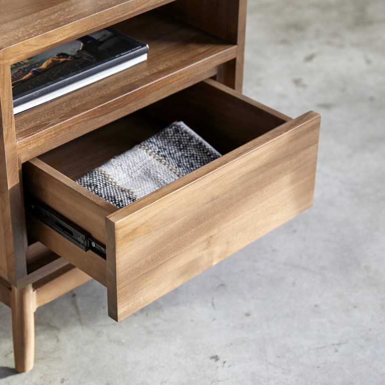 Twist - Solid teak bedside table