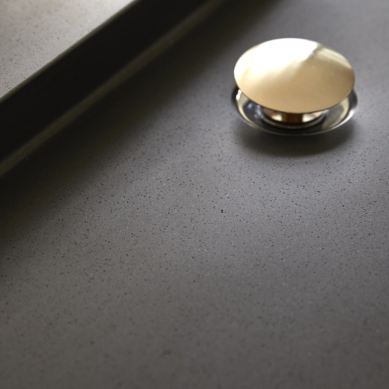 Easy - Badezimmermöbel aus massiver Eiche und Lavastein 120 cm