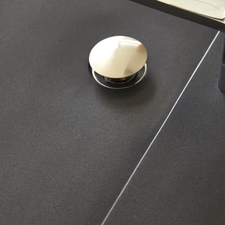 Easy - Badezimmermöbel aus massiver Eiche und Lavastein 80 cm