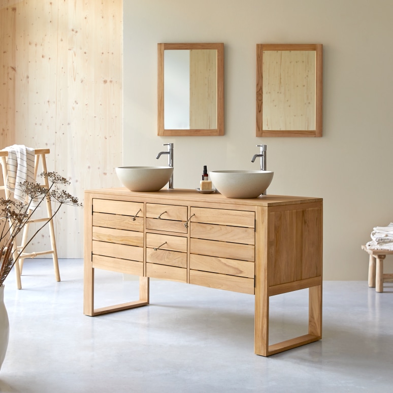 Minimalys - Mobile per il bagno in teak massello 145 cm