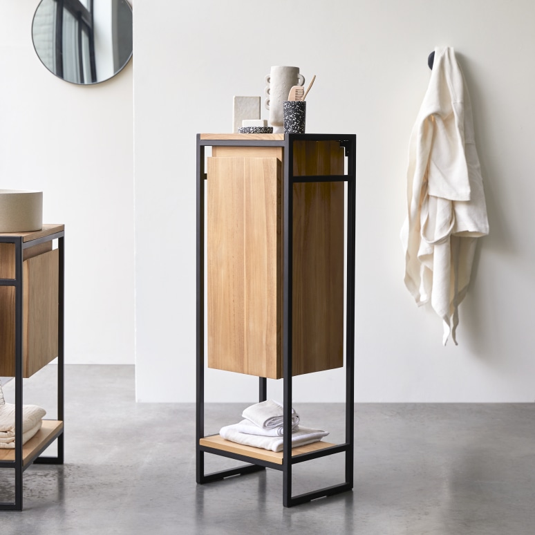 Michal - Lower unit in solid teak and metal