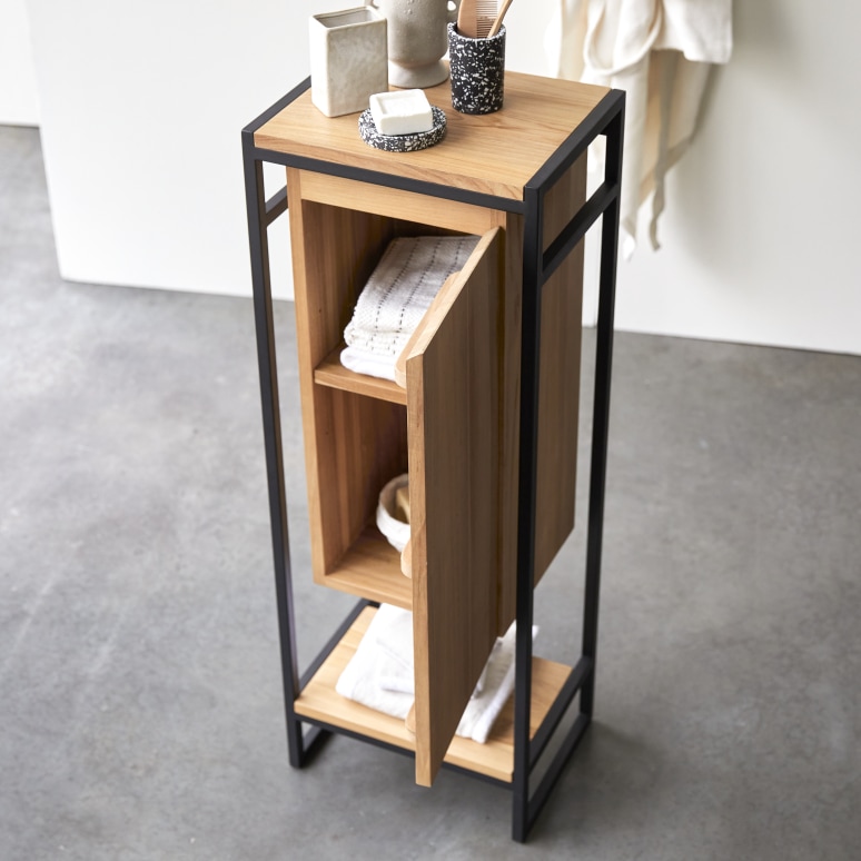 Michal - Lower unit in solid teak and metal