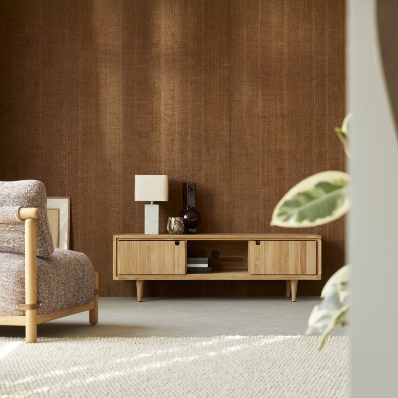 Jonàk - TV unit in solid teak, 140 cm