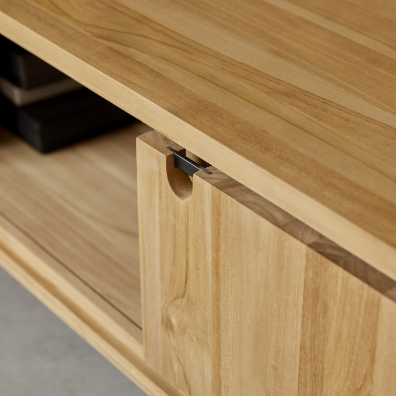 Jonàk - Massief teakhouten tv-meubel 140 cm