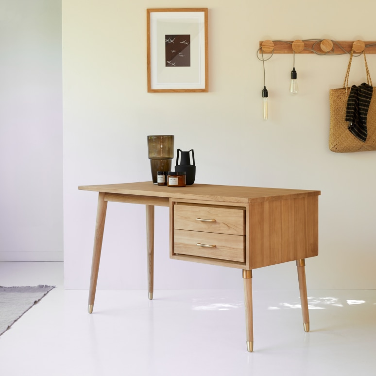 Kort - Desk in solid teak