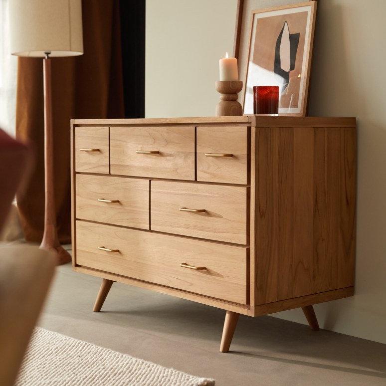 Kort - Children's chest of drawers in solid teak