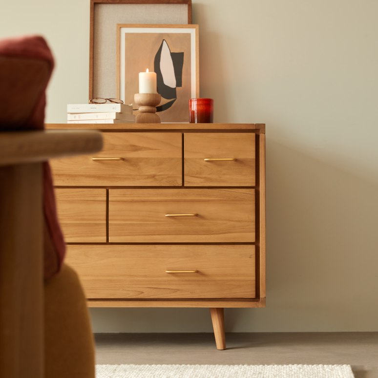 Kort - Commode en teck massif