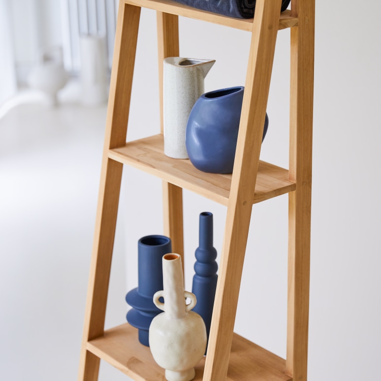 Bahya - Bücherregal aus massivem Teak Step