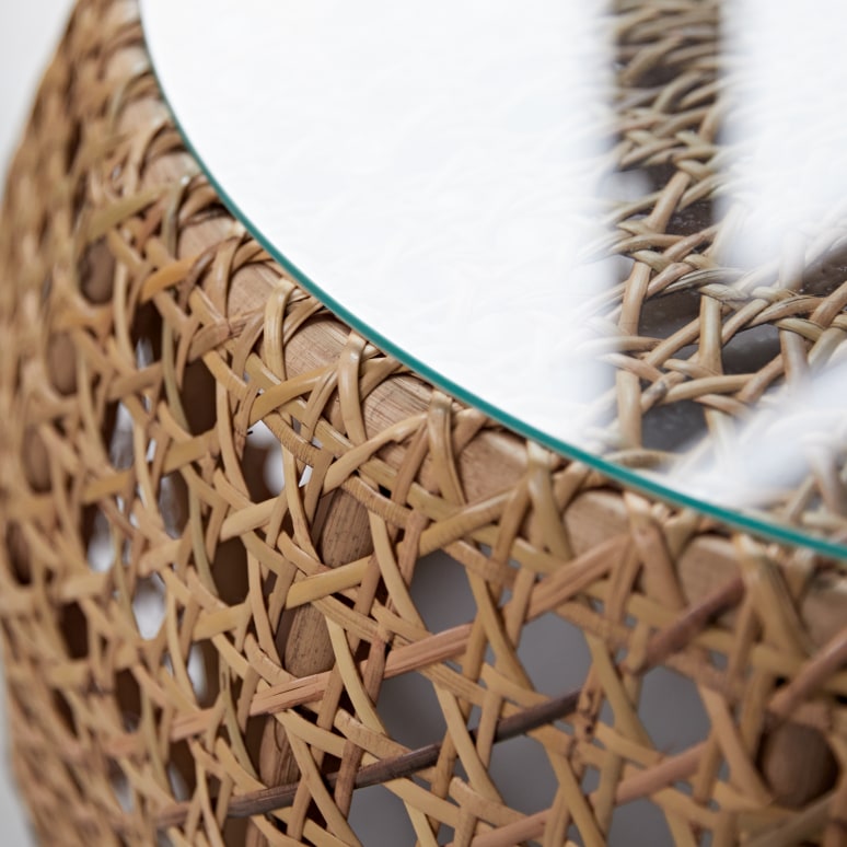 Esther - Couchtisch aus Rattan
