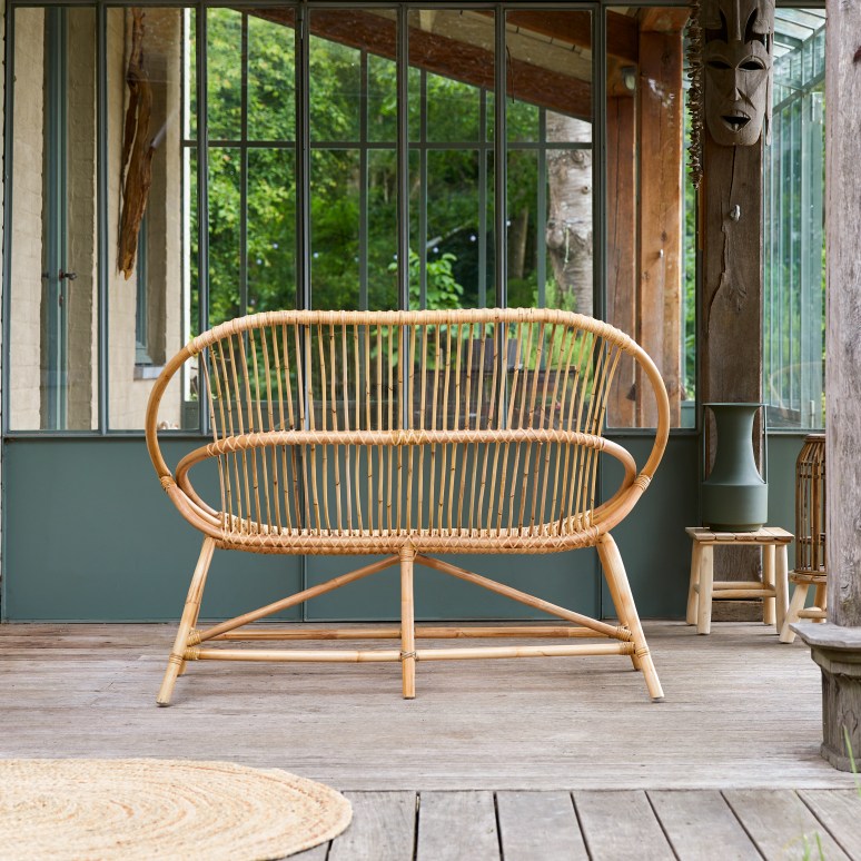 Leontie - Gartensofa aus Rattan