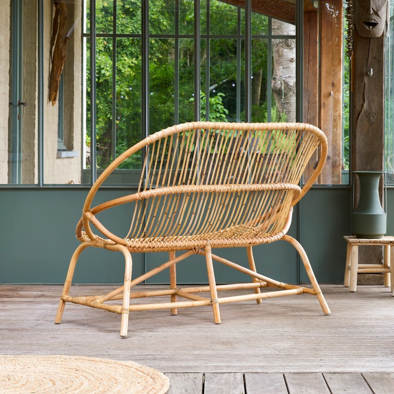 Leontie - Gartensofa aus Rattan