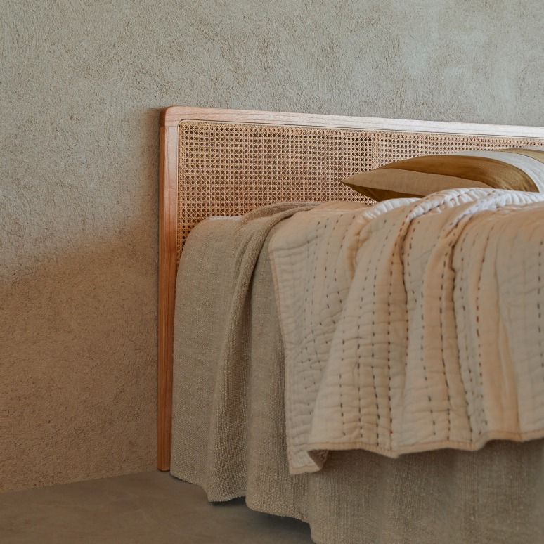 Adèle - Hoofdbord van gevlochten rotan 160 cm