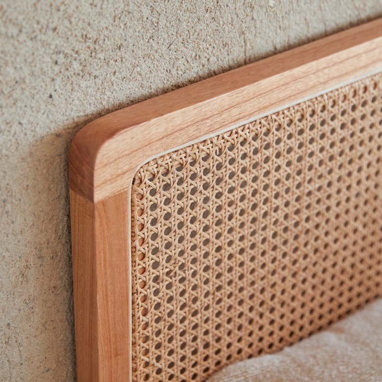 Adèle - Hoofdbord van gevlochten rotan 160 cm