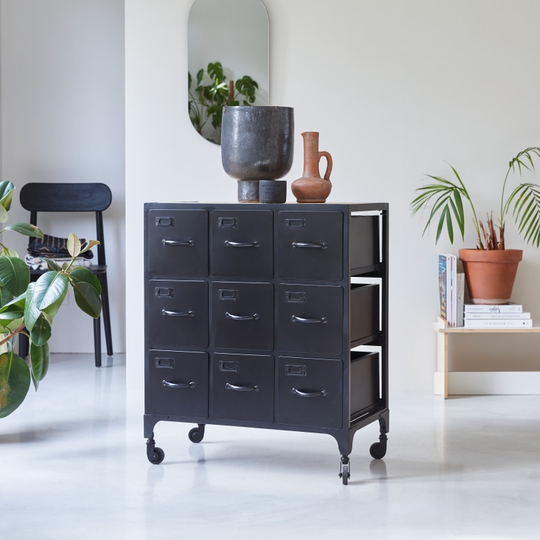 Industriel - Commode de rangement en métal