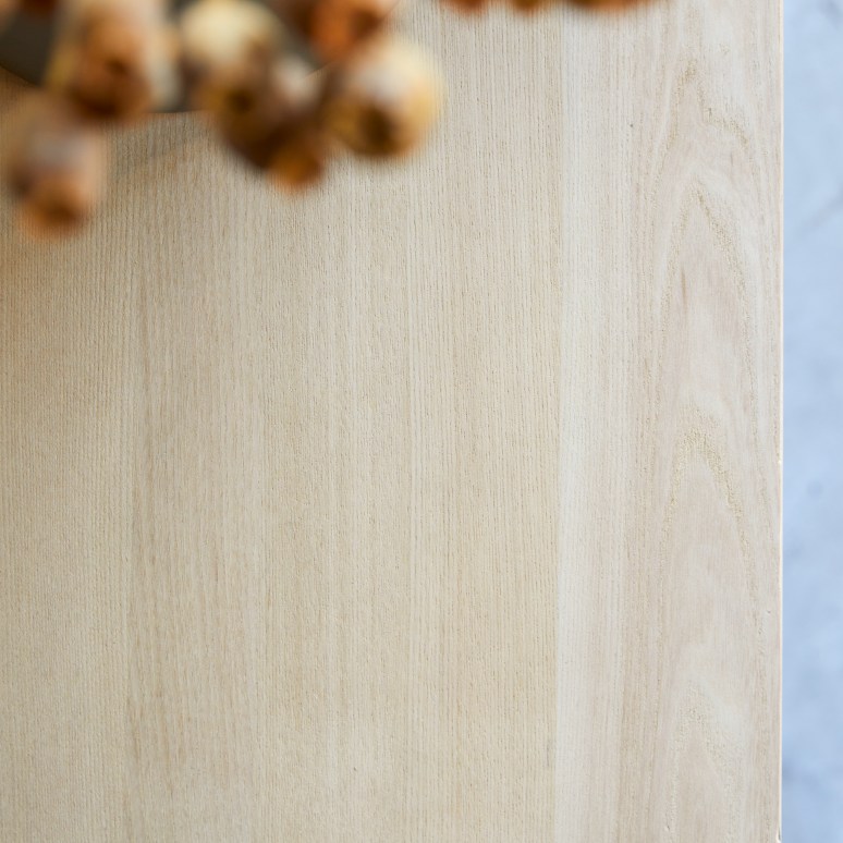 Luis - TV unit in elm and woven cane, 140 cm