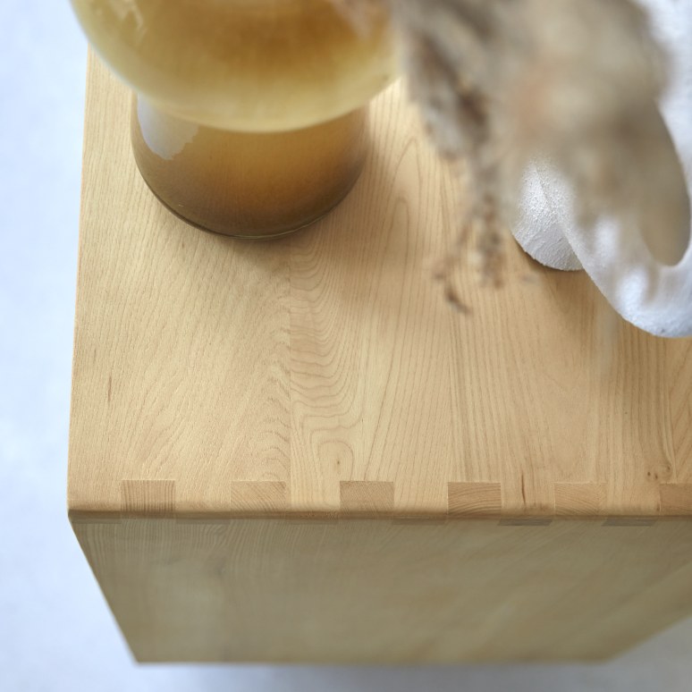 Luis - Solid elm and cane chest of drawers