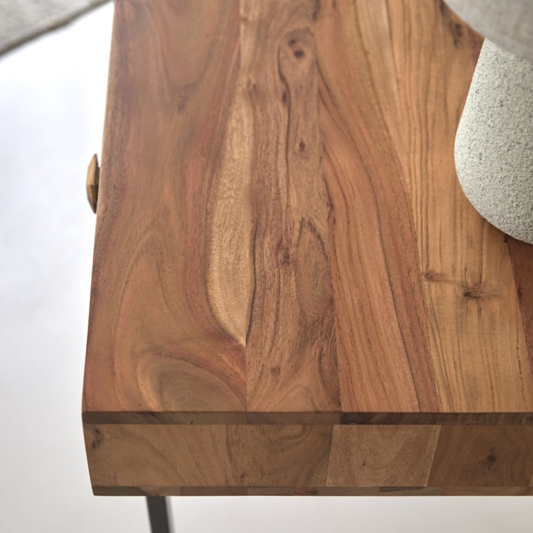 Temis - Escritorio de madera de acacia maciza