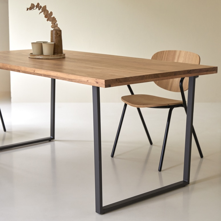 Temis - Eettafel van gerecycled massief acacia voor 6/8 personen