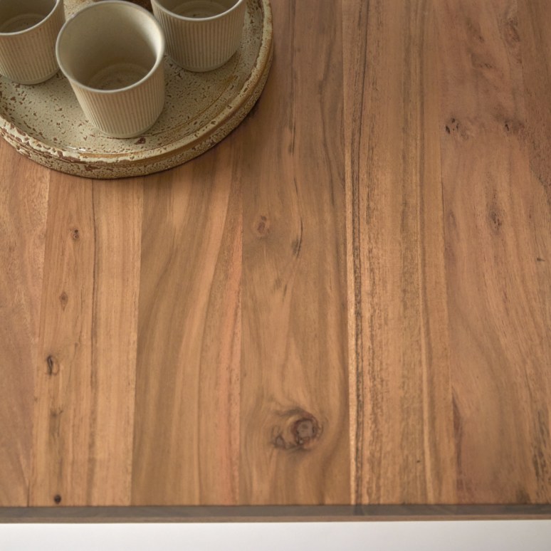 Temis - Eettafel van gerecycled massief acacia voor 6/8 personen