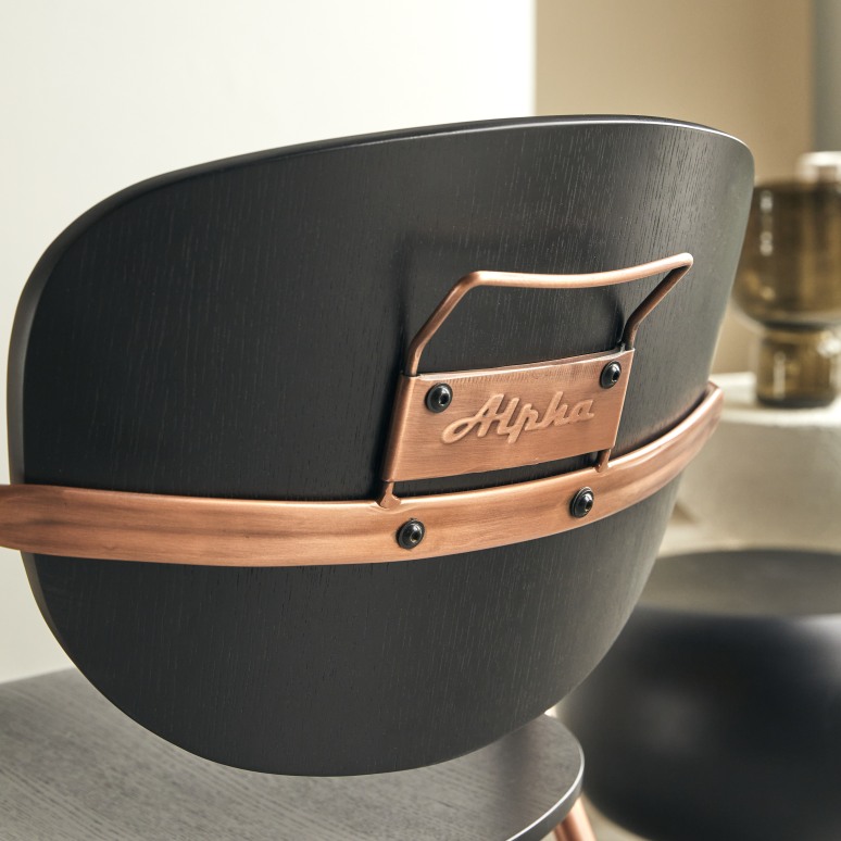 Ada - Chaise en chêne et métal