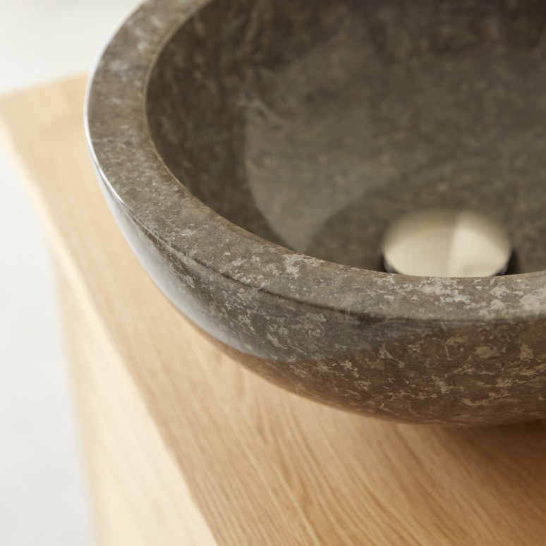 Bahya - Vasque ronde en marbre grey