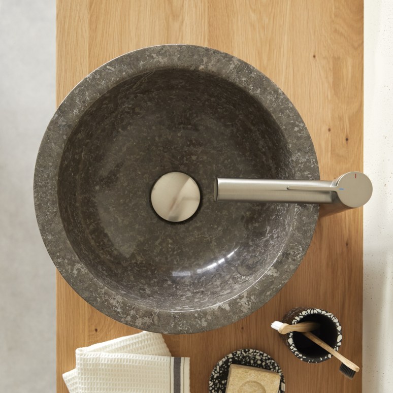 Bahya - Vasque ronde en marbre grey