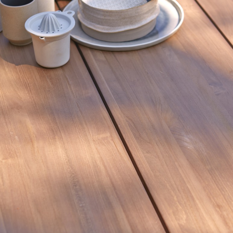 Grasshopper - Outdoor Tisch aus massivem Recycling-Teak 8 Pers.