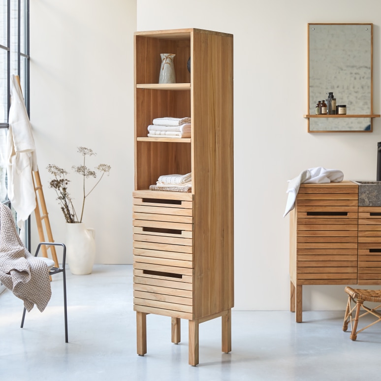 Slats - Solid teak column