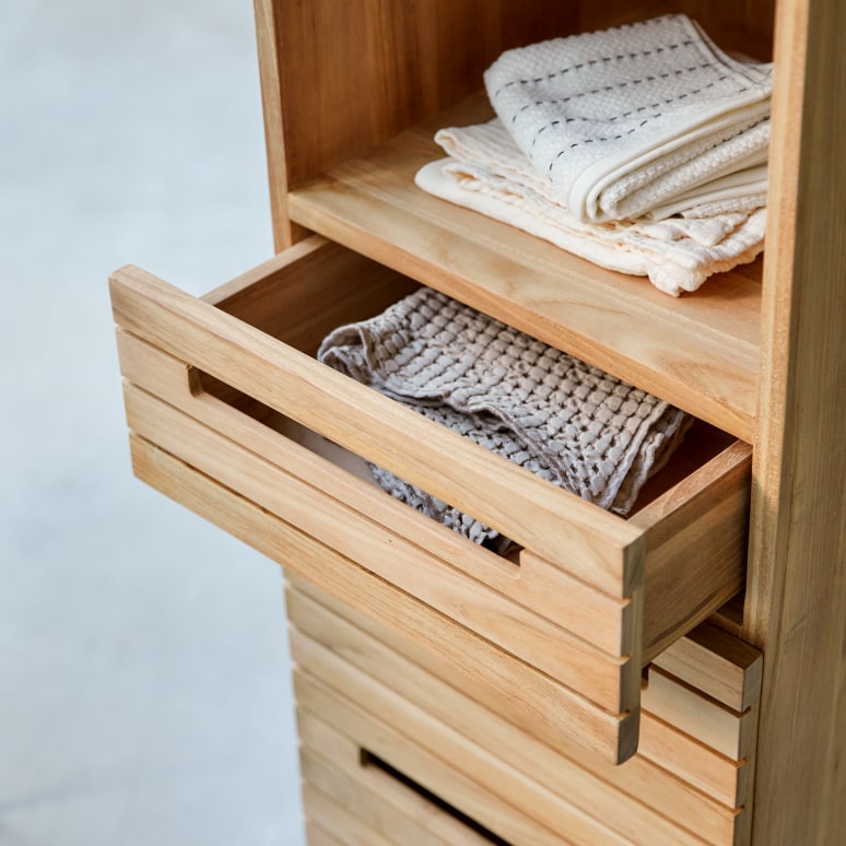 Slats - Columna de teca maciza