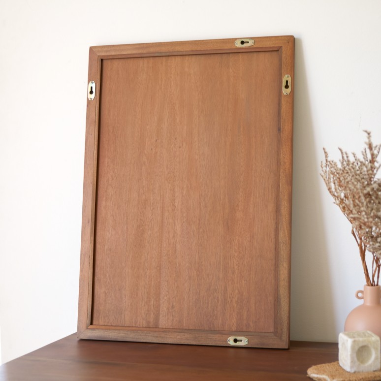 Loggia - Specchio in legno d'acacia 70x50 cm