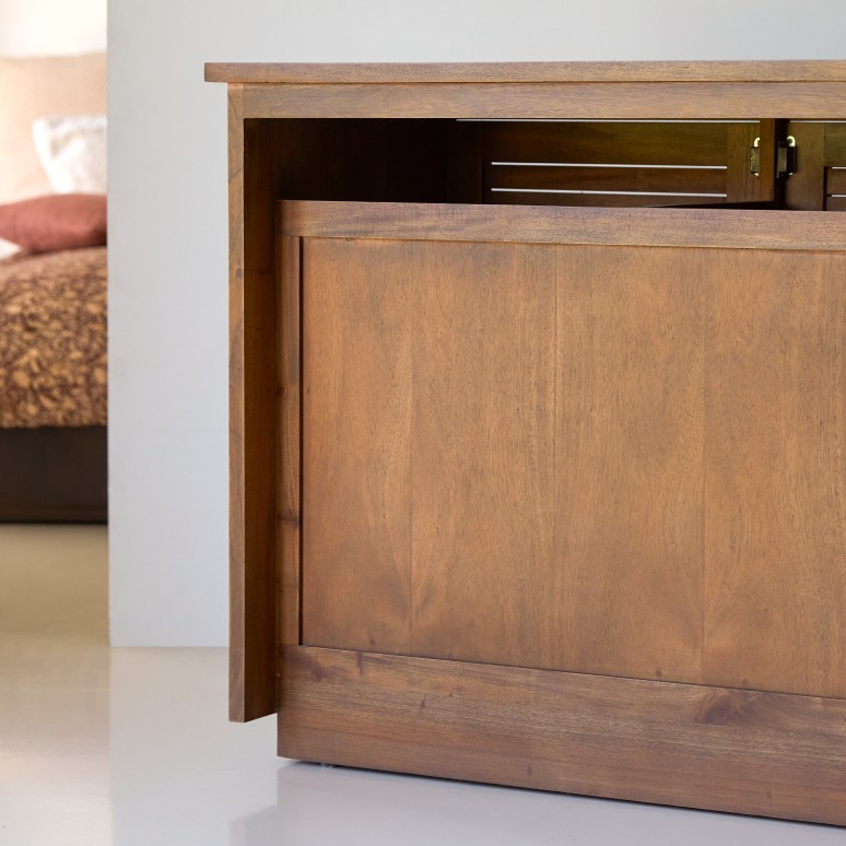 Loggia - Waschtischunterschrank aus massiver Akazie 130 cm