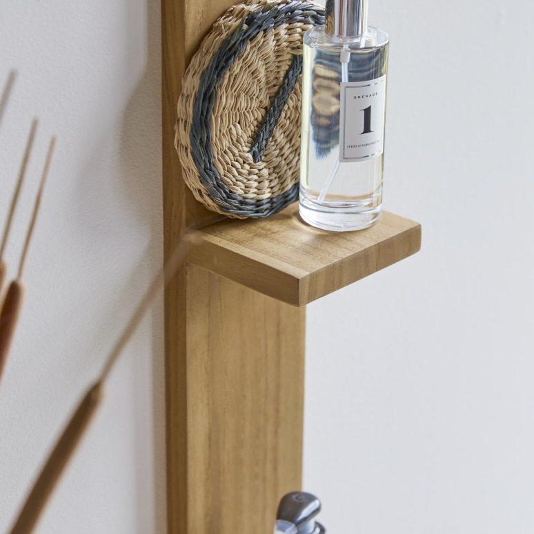 Bahya - Estantería de baño vertical de teca maciza