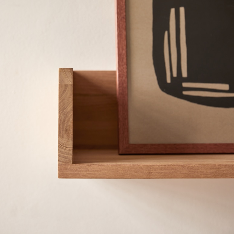 Arty - Wandregal aus massivem Teak