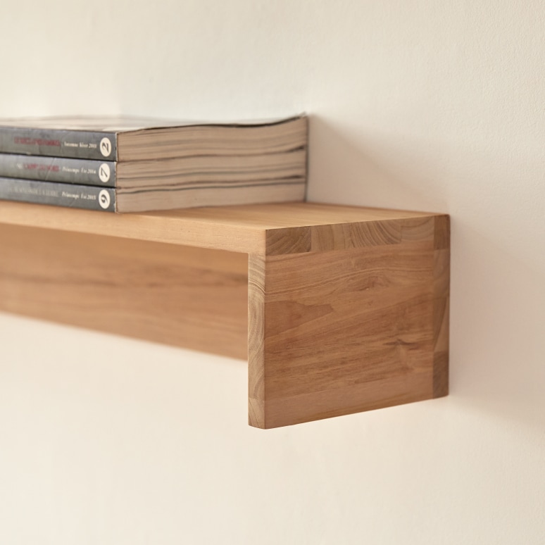 Arty - Wandregal aus massivem Teak