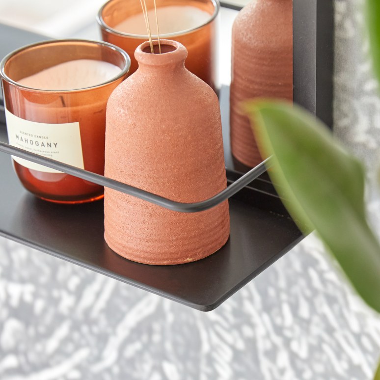 Lison - Espejo decorativo de metal de 70 cm x 50 cm